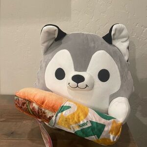 SOLD ✅ NWT Snackles Zuru NIGEL “ Subway Sandwich” Husky Stuffed Soft Plush 14”